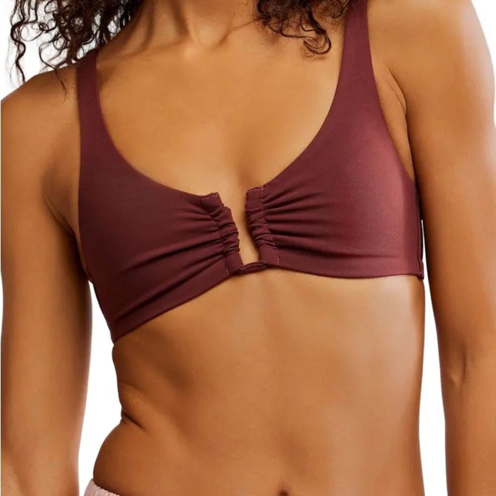 NWT Intimately Free People Ahead of the Curve Women's Burgundy Bralette